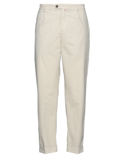 Shop Baronio Man Pants Beige Size 35 Cotton, Polyester, Elastane