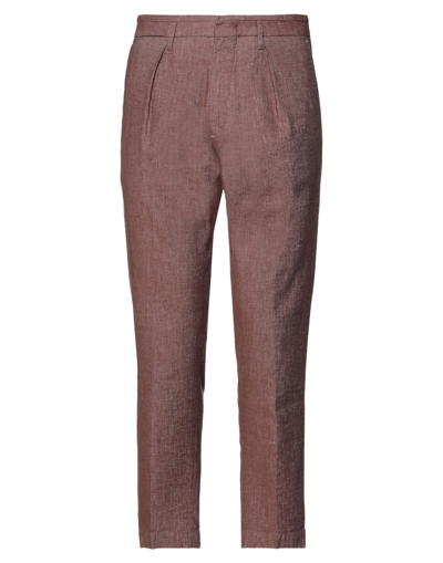 Shop Gta Il Pantalone Man Jeans Brick Red Size 32 Cotton, Linen, Elastane