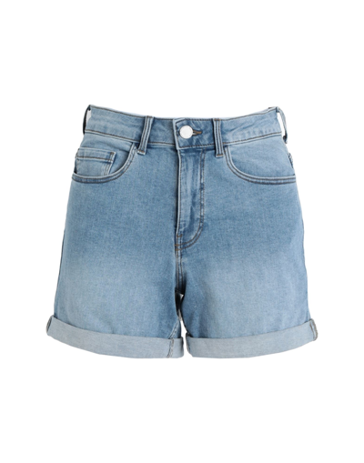 Shop Vila Woman Denim Shorts Blue Size M Cotton