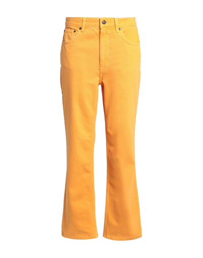 Shop Topshop Dad Recycled Cotton Blend Jean Woman Jeans Apricot Size 32w-30l Cotton In Orange