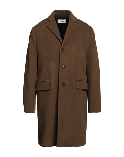 Shop Mauro Grifoni Grifoni Man Coat Military Green Size 40 Virgin Wool, Polyamide, Cashmere