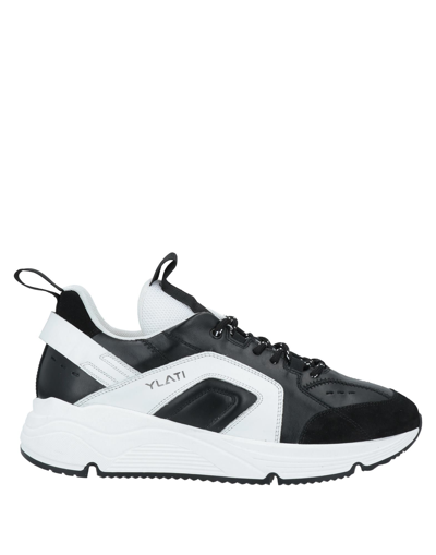 Shop Ylati Man Sneakers Black Size 7 Soft Leather, Textile Fibers