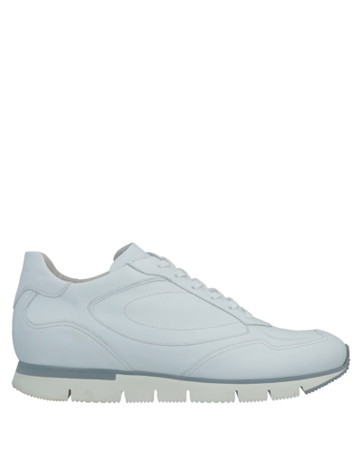 Shop Santoni Man Sneakers White Size 7 Soft Leather