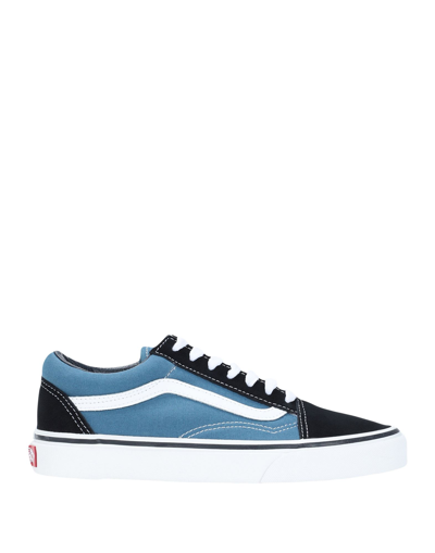 Shop Vans Woman Sneakers Slate Blue Size 8 Soft Leather, Textile Fibers