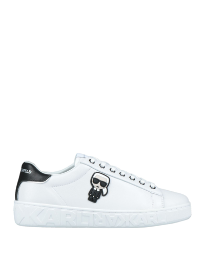 Shop Karl Lagerfeld Kupsole Iii Karl Ikonik Lo Lace Woman Sneakers White Size 9 Bovine Leather