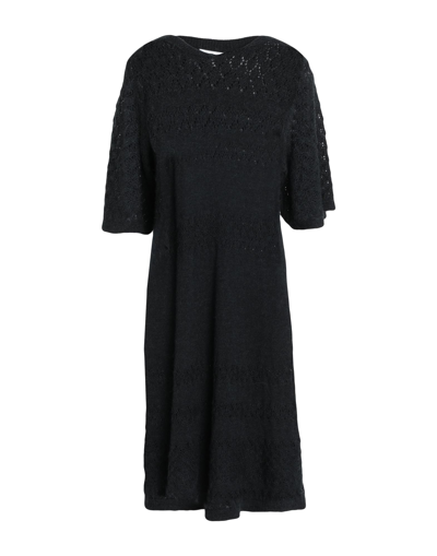 Shop See By Chloé Woman Mini Dress Black Size L Alpaca Wool, Polyamide, Wool