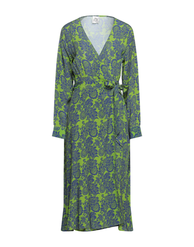 Shop Attic And Barn Woman Midi Dress Green Size 10 Viscose