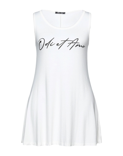 Shop Odi Et Amo Woman Mini Dress White Size Xs Cotton