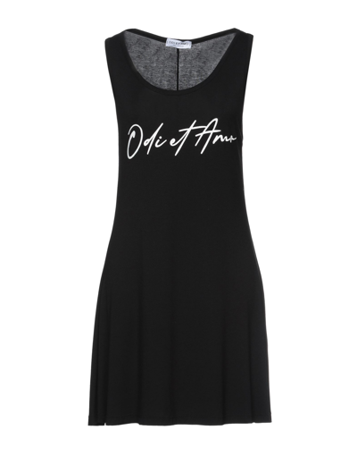 Shop Odi Et Amo Woman Mini Dress Black Size S Cotton