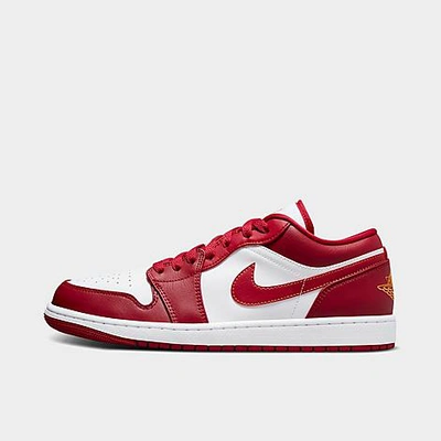 Shop Nike Jordan Air 1 Low Casual Shoes In Cardinal Red/white/light Curry