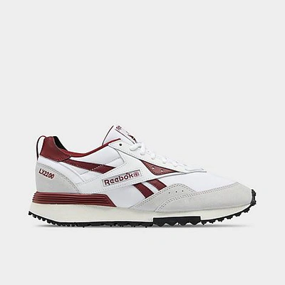 Shop Reebok Men's Lx2200 Casual Shoes In Footwear White/classic Burgundy/pure Grey 2