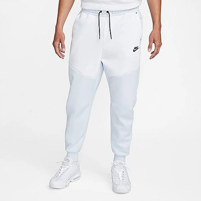 Shop Nike Tech Fleece Taped Jogger Pants In Football Grey/white/black