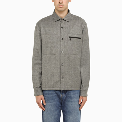 Shop Ermenegildo Zegna Grey Wool Shirt