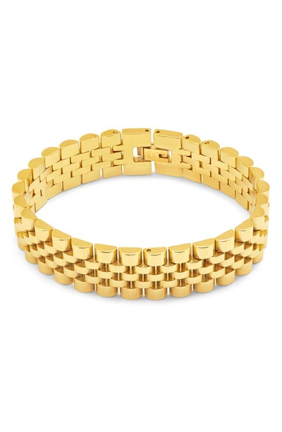 Shop Sterling Forever Chunky Watch Chain Bracelet In Gold