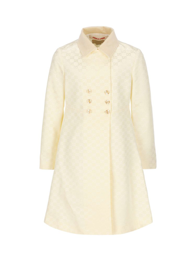Shop Gucci Kids Buttoned Long In White