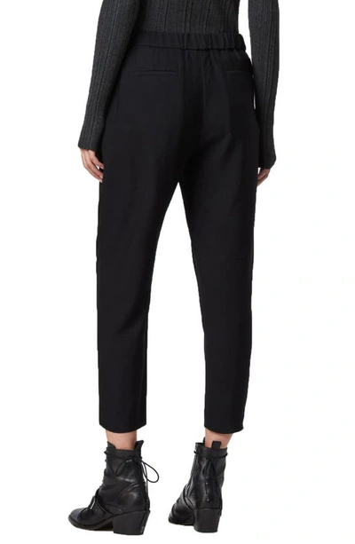 Shop Allsaints Aleida Crop Relaxed Fit Trousers In Black