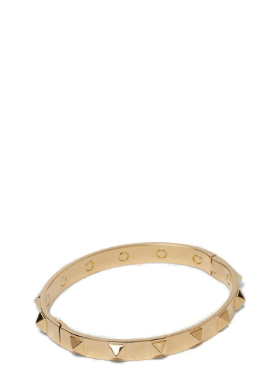 Shop Valentino Garavani Rockstud Bracelet In Gold