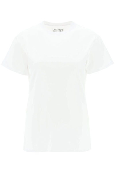 Shop Maison Margiela Cotton Basic T-shirt In White
