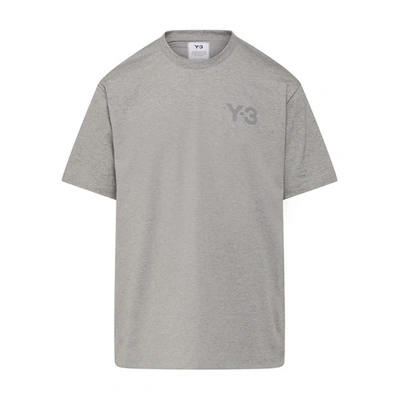 Shop Y-3 T-shirt In Medium Grey Heather
