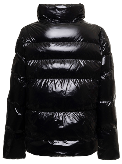 Shop Pinko Black Down Jacket In Shiny, Padded And Quilted Fabric  Woman