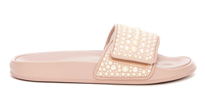Shop Jimmy Choo Fitz Slide Sandals In Pink