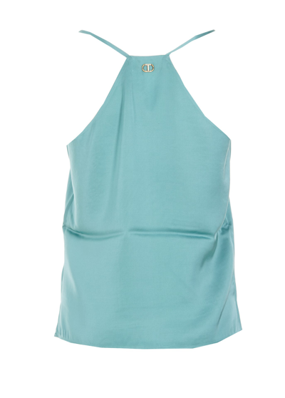 Shop Twinset Top In Light Blue