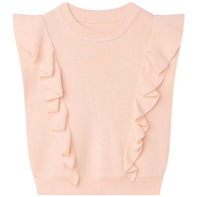 Shop Chloé Pull With Ruches In Rosa Antico