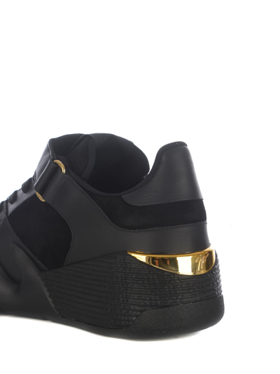 Shop Giuseppe Zanotti Sneakers  In Leather In Nero