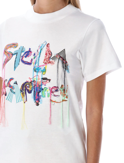 Shop Stella Mccartney Collage Logo T-shirt In Pure White