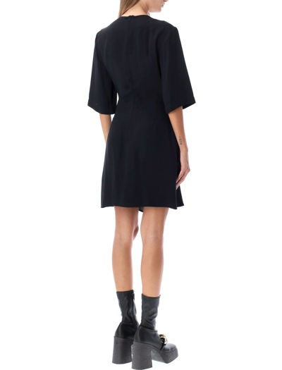 Shop Stella Mccartney Falabella Chain Mini Dress In Black