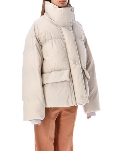 Shop Stella Mccartney Technical Puffer Jacket In Pearl Grey