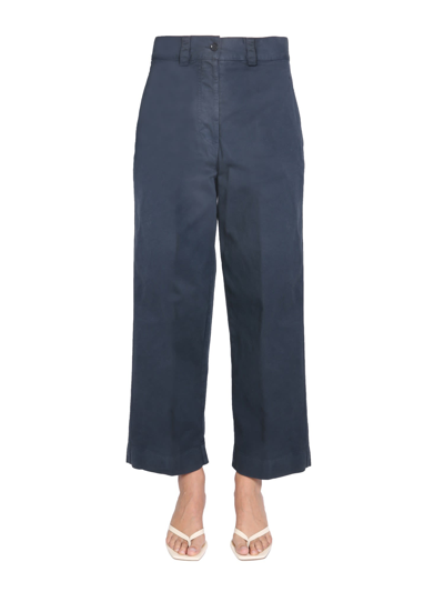 Shop Aspesi Chino Pants In Blu