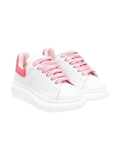 Shop Alexander Mcqueen White / Pink Sneakers Unisex Alexander Mc Queen In Avorio/rosa