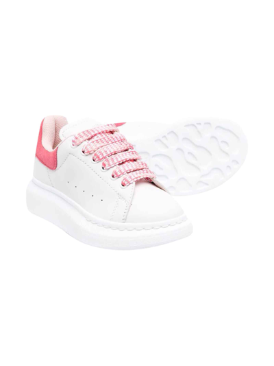 Shop Alexander Mcqueen White / Pink Sneakers Unisex Alexander Mc Queen In Avorio/rosa