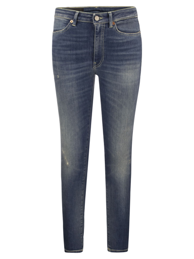 Shop Dondup Iris - Jeans Skinny Fit In Medium Denim