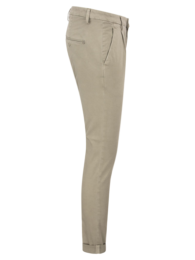 Shop Dondup Gaubert Pinces Slim Trousers In Beige