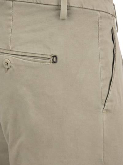 Shop Dondup Gaubert Pinces Slim Trousers In Beige