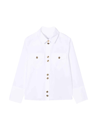 Shop Balmain White Shirt Teen Girl In Bianco