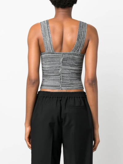 Shop Proenza Schouler White Label Marl Knit Tank Top In Grey