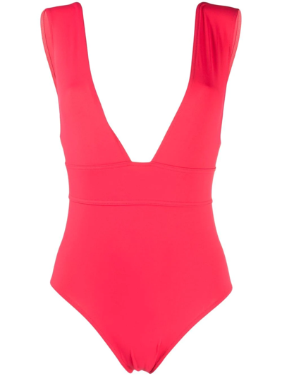Shop Eres Pigment Plunge-neck Swimsuit In Pink