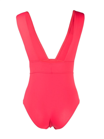 Shop Eres Pigment Plunge-neck Swimsuit In Pink