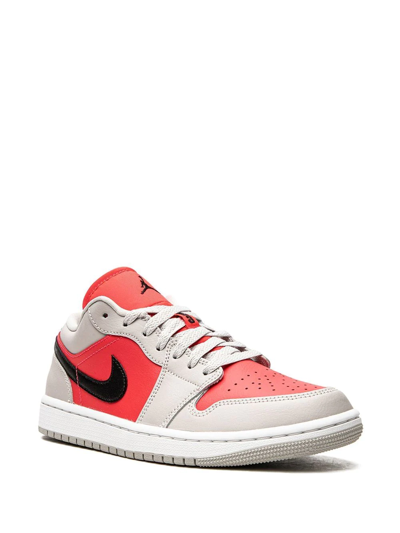 Jordan Air  1 Low "light Iron Ore/siren Red" Sneakers In Neutrals