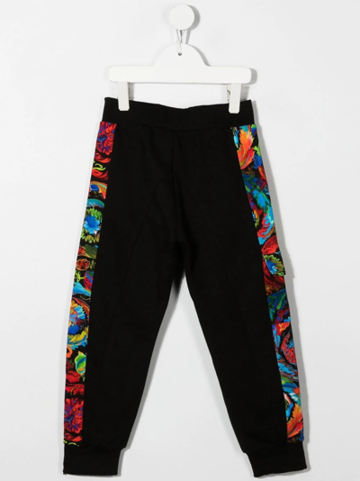 Shop Versace Barocco-print Track Pants In Black