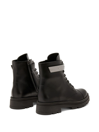 Shop Giuseppe Zanotti Ruger Leather Ankle Boots In Black