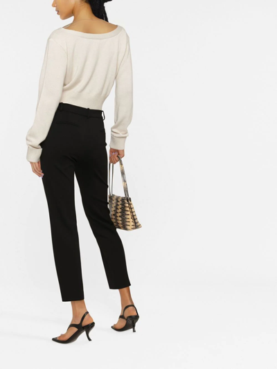 Shop Pinko Straight-leg Tailored Trousers In Black