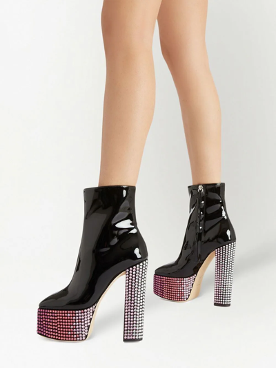 Shop Giuseppe Zanotti Morgana Strass 150mm Boots In Black