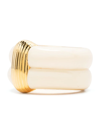 Aurelie Bidermann Engraved-detail Finger Ring In Gold