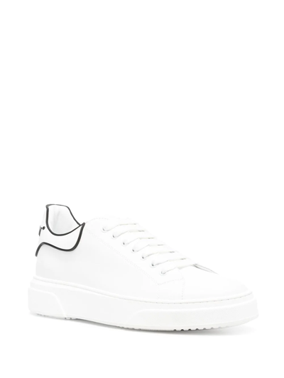 Shop Philipp Plein Runner Big Bang Low-top Sneakers In White