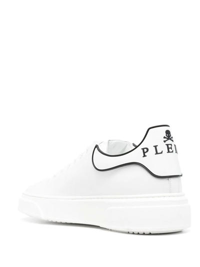 Shop Philipp Plein Runner Big Bang Low-top Sneakers In White
