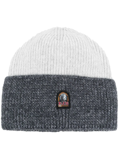 Parajumpers Ribbed Logo-patch Beanie In Grey | ModeSens